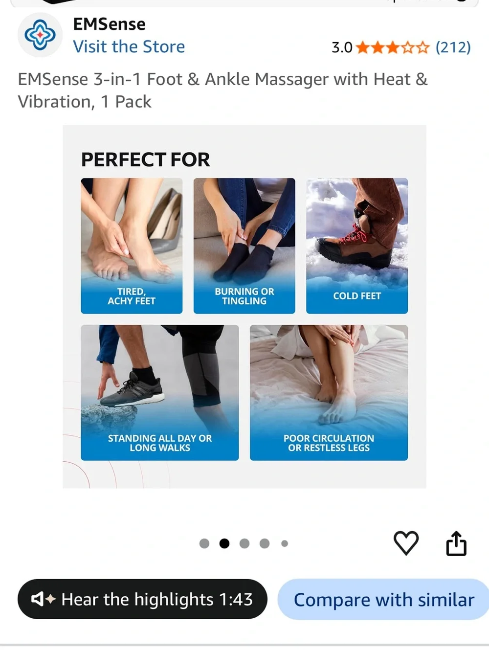 N/A heating foot